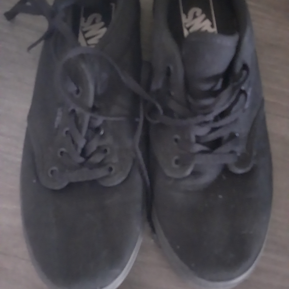 Vans Women's Black Lace-Up Flats